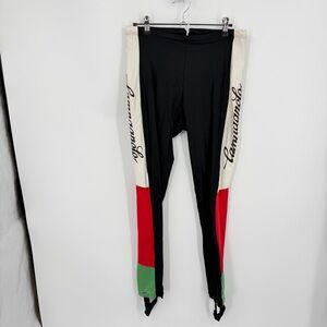 Pace Campagnolo cycling leggings men’s sz L black red green‎ stirrup